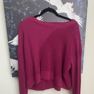 XL APT 9 Textured Magenta Sweater